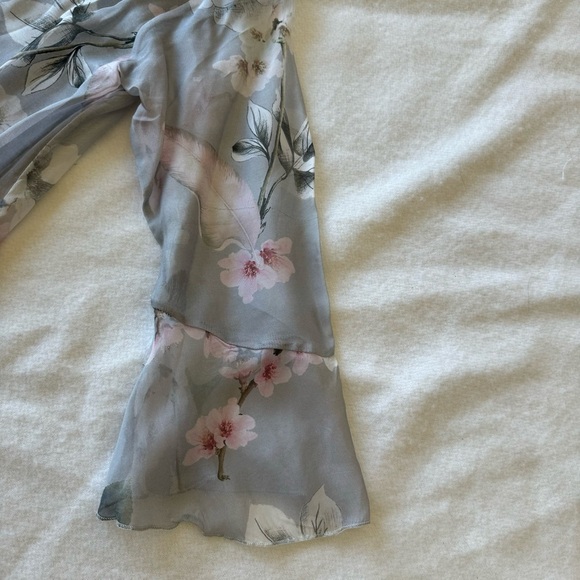 Belle France Silk Floral Print Tonic Top Size M - Picture 10 of 10